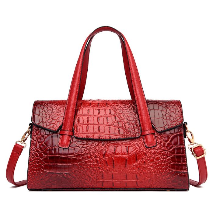 Soft Leather Fashion Handbag Large Capacity Shoulder Messenger Bag - Image 5