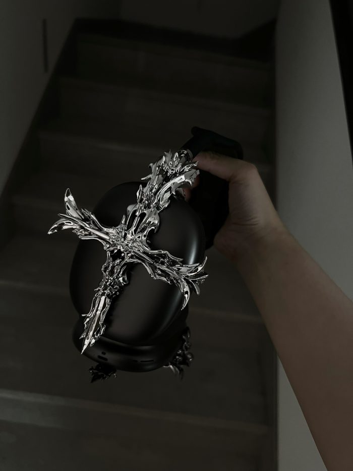 New Gothic Resin Cross Accessories Headphone Cover - Image 4