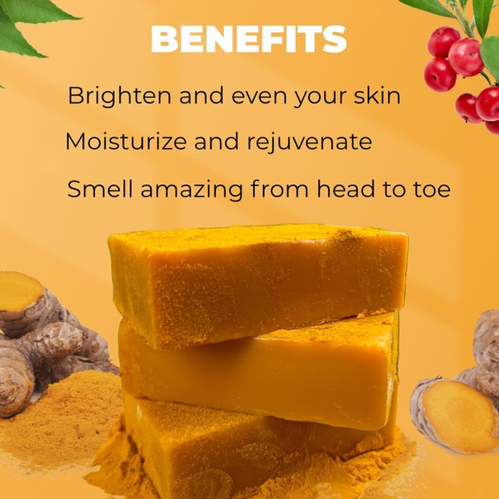 Turmeric Kojic Soap Turmeric Kojic Acid Soap Handmade Skin Products Natural  Soap - Image 5