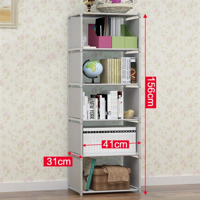 New Simple Bookshelf Shelf Student Desk Bookcase - Image 6
