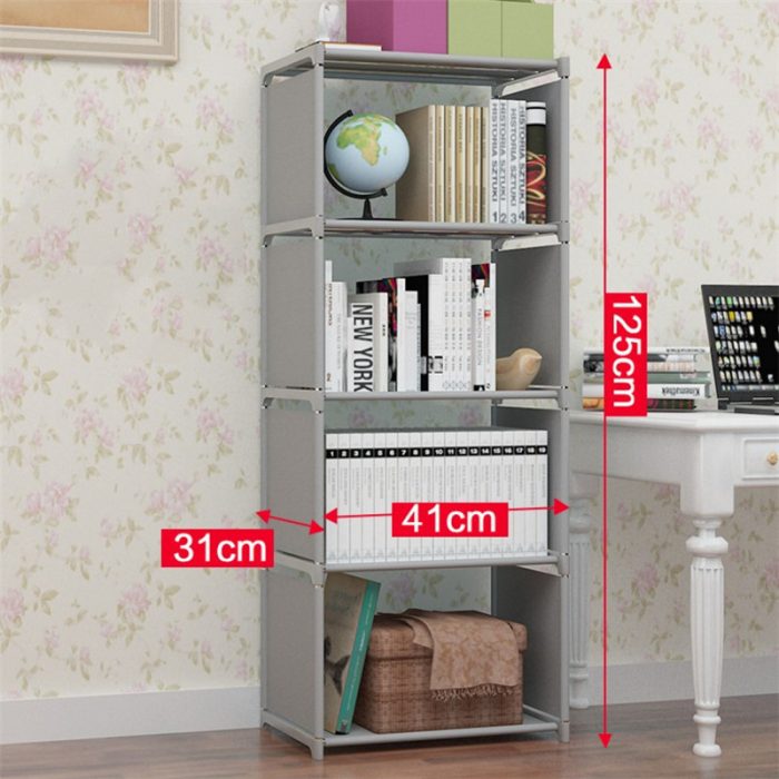 New Simple Bookshelf Shelf Student Desk Bookcase - Image 8