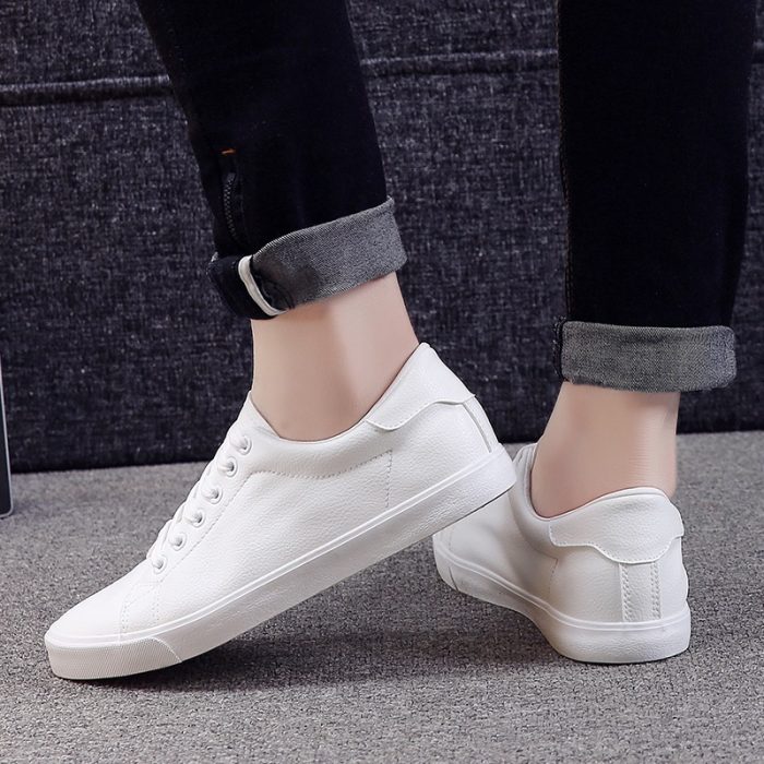 New Spring Shoes Men Sneakers Casual Soft Leather Men Shoes Brand Fashion Male White Shoes KA1188 - Image 2