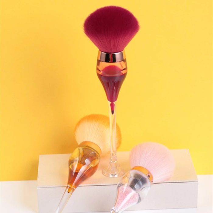 Best Single Large Makeup Brushes Fluffy Powder Blush Compensator Creative Wine Glass Shape Crafts Level Cosmetic Beauty Tools - Image 4