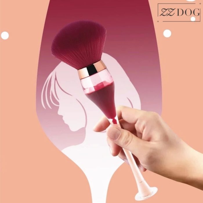 Best Single Large Makeup Brushes Fluffy Powder Blush Compensator Creative Wine Glass Shape Crafts Level Cosmetic Beauty Tools