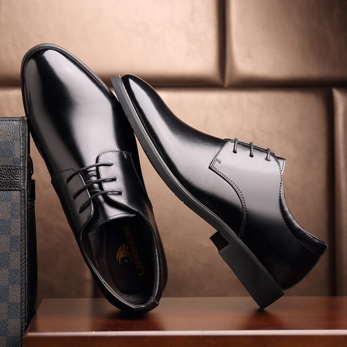 New Men's Quality Cowhide Leather Shoes British Business Extra Size 38-47 Soft Leather Man