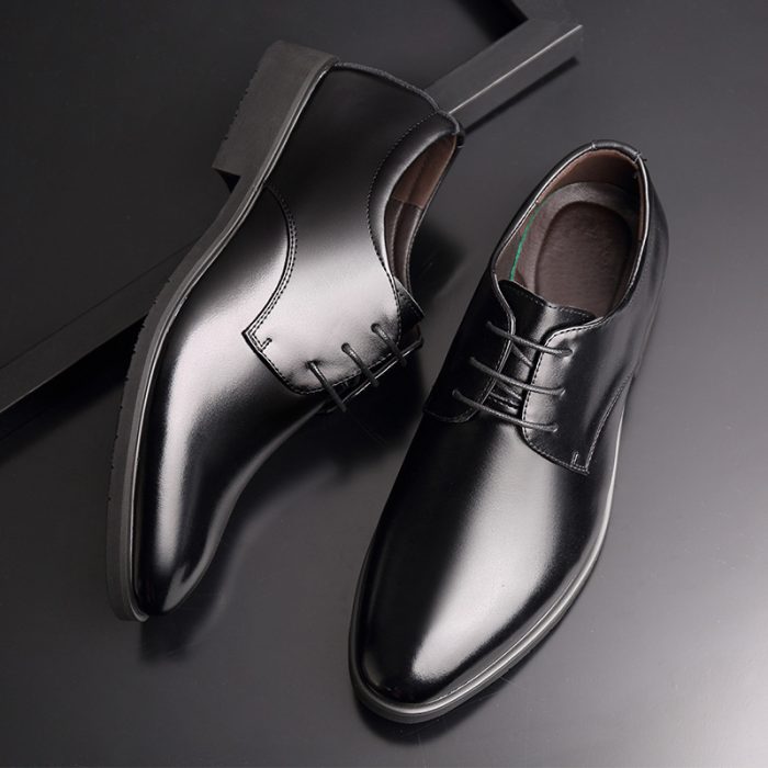 New Men's Quality Cowhide Leather Shoes British Business Extra Size 38-47 Soft Leather Man - Image 2