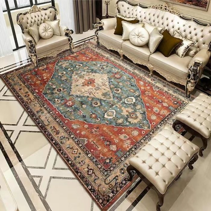 Vintage Bohemian Carpet for Living Room Rectangle Area Rugs - Image 3