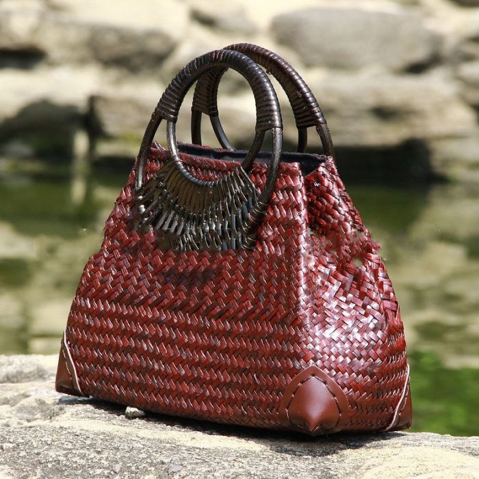 Straw Bag Women's Handbag Hand Bag Beach Bag - Image 2