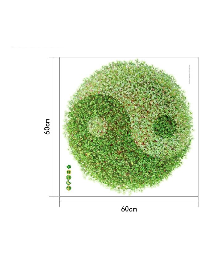 QT-0220 DIY Wall Sticker Green Grass Tai Chi Pattern floor-coverings Wallpapers - Image 4
