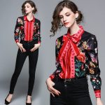 Best Printed Slim Long Sleeved Versatile Lapel Shirt