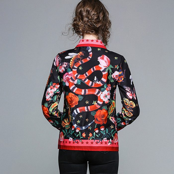 Best Printed Slim Long Sleeved Versatile Lapel Shirt - Image 4