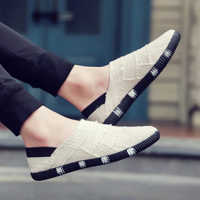 Best Spring And Summer Linen Canvas Shoes Men Korean Trend Casual Shoes Men - Image 6