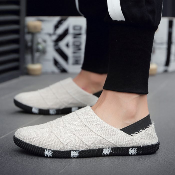 Best Spring And Summer Linen Canvas Shoes Men Korean Trend Casual Shoes Men - Image 2