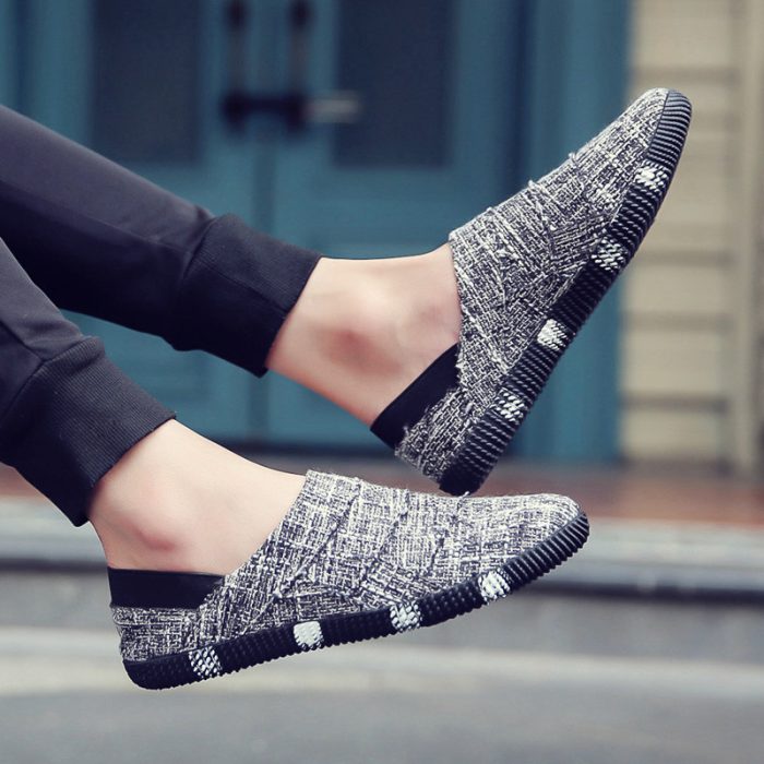 Best Spring And Summer Linen Canvas Shoes Men Korean Trend Casual Shoes Men - Image 4