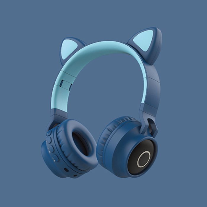 Best LED Light Cat Ear Headphones Wireless Bluetooth 5.0 Headset Portable Foldable Kids Headphone With Microphone - Image 5