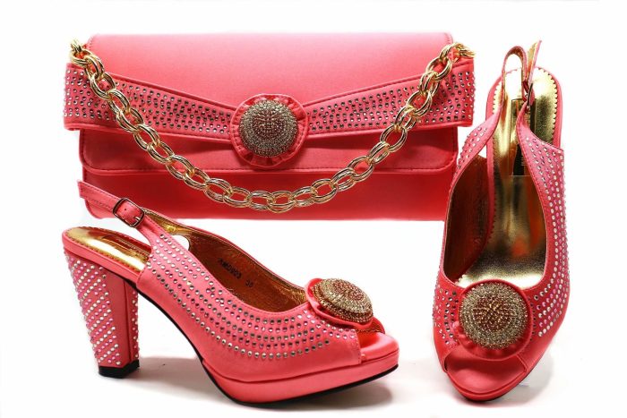 Beautiful Peep Toes Shoes With Handbag Autumn New Arrivals - Image 3