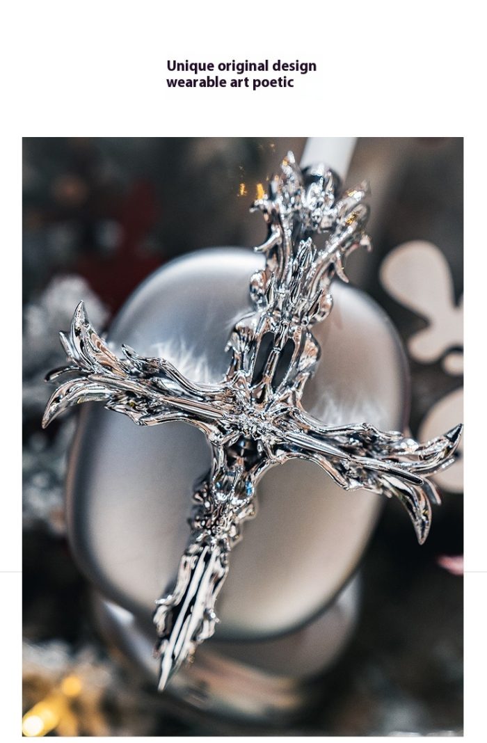New Gothic Resin Cross Accessories Headphone Cover - Image 5
