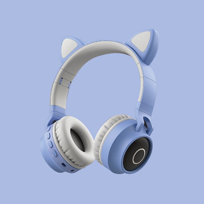 Best LED Light Cat Ear Headphones Wireless Bluetooth 5.0 Headset Portable Foldable Kids Headphone With Microphone - Image 3