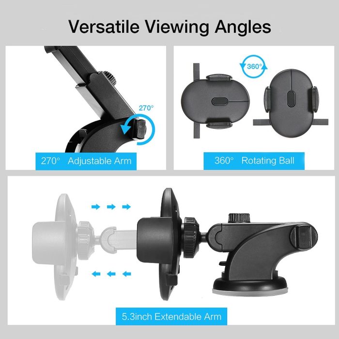 Best Car Phone Holder Long Rod Telescopic Car Dashboard Suction Cup Type - Image 3