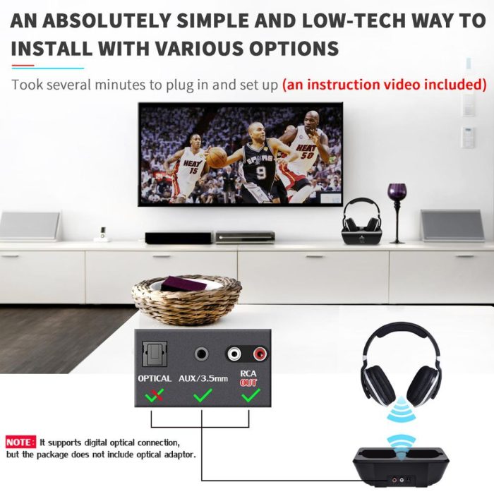 New TV Wireless Headphones On-ear Bass Headphones - Image 3