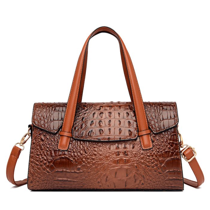 Soft Leather Fashion Handbag Large Capacity Shoulder Messenger Bag - Image 9