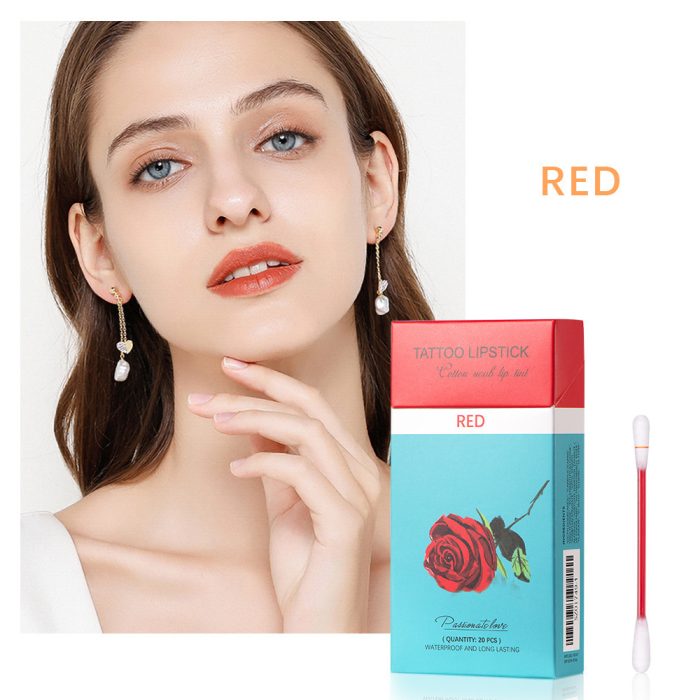 20 Pcs Set Cotton Swab Lipsticks For Outdoor Portable Lipsticks Cosmetics Waterproof Case Lasting Long Cigarette Liquid Lipstick - Image 5