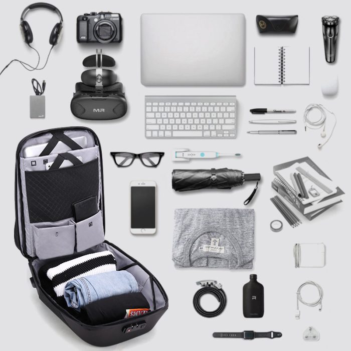 Best Cross border men's double shoulder bag multi function anti-theft 15.6 inch computer package British bag leisure business bag - Image 8