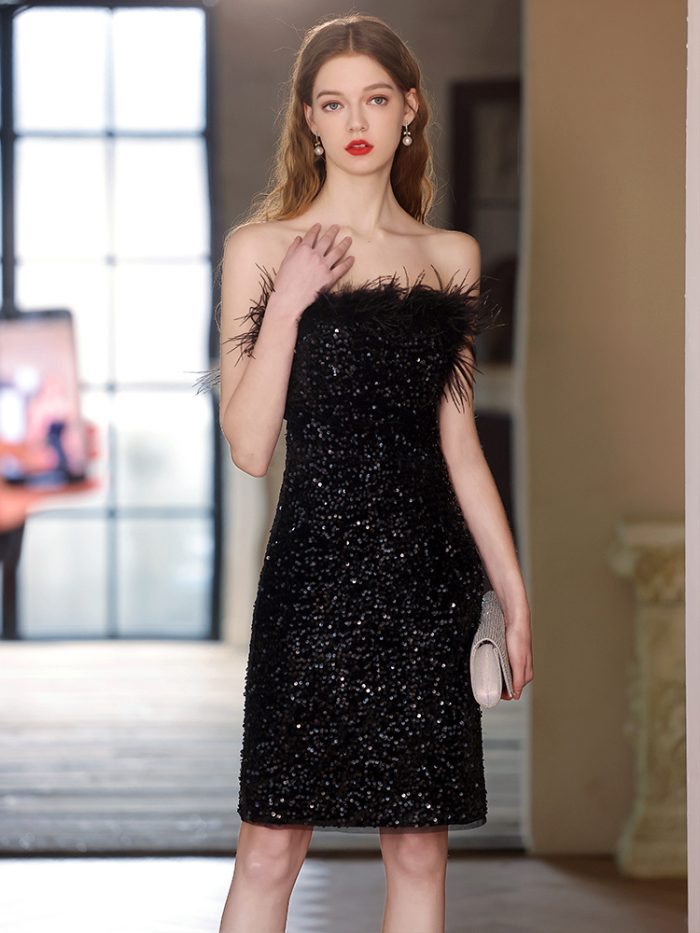 Best Off-shoulder Banquet Evening Dress Woman - Image 3