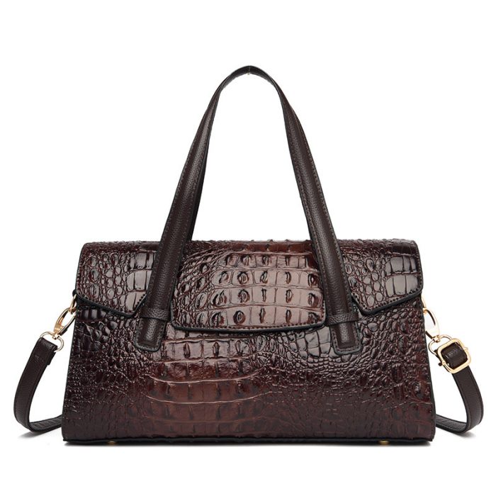 Soft Leather Fashion Handbag Large Capacity Shoulder Messenger Bag - Image 10