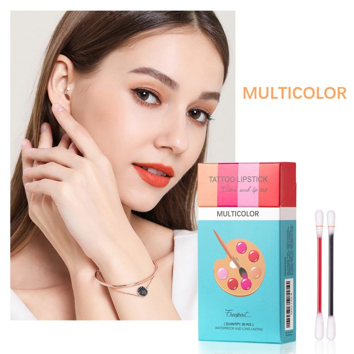 20 Pcs Set Cotton Swab Lipsticks For Outdoor Portable Lipsticks Cosmetics Waterproof Case Lasting Long Cigarette Liquid Lipstick - Image 4