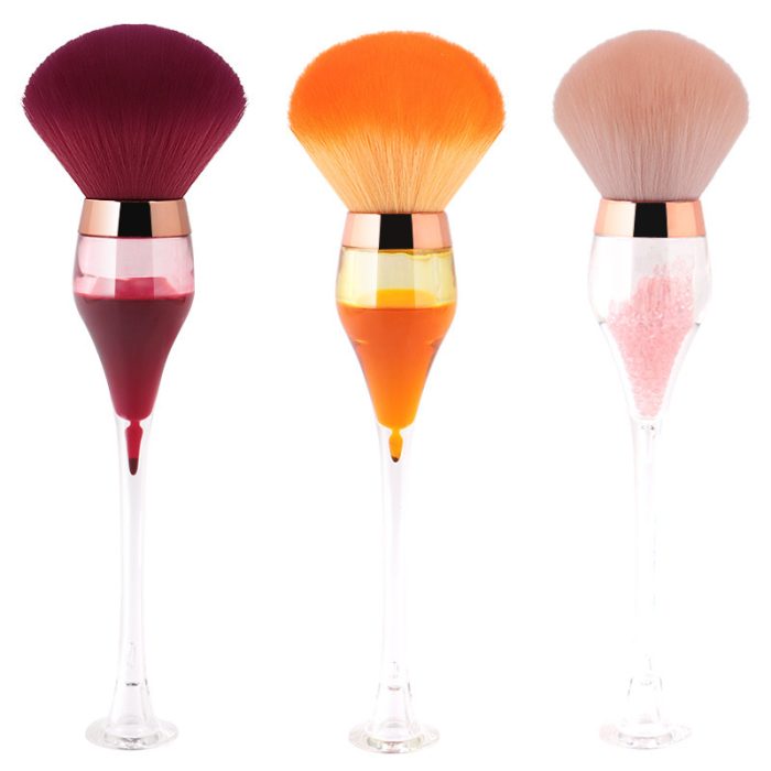 Best Single Large Makeup Brushes Fluffy Powder Blush Compensator Creative Wine Glass Shape Crafts Level Cosmetic Beauty Tools - Image 3