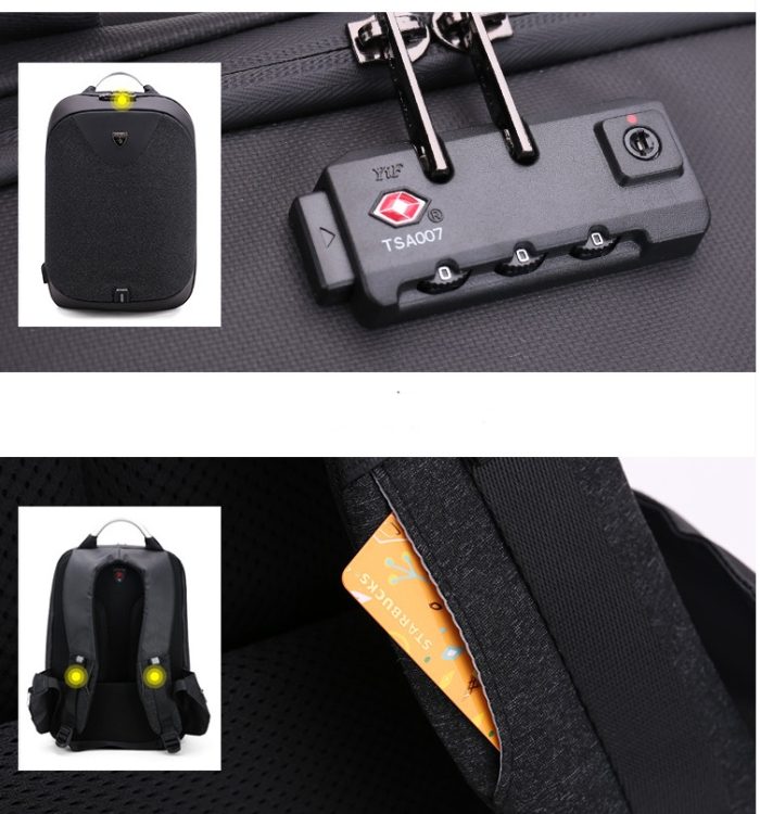 Best Cross border men's double shoulder bag multi function anti-theft 15.6 inch computer package British bag leisure business bag - Image 2