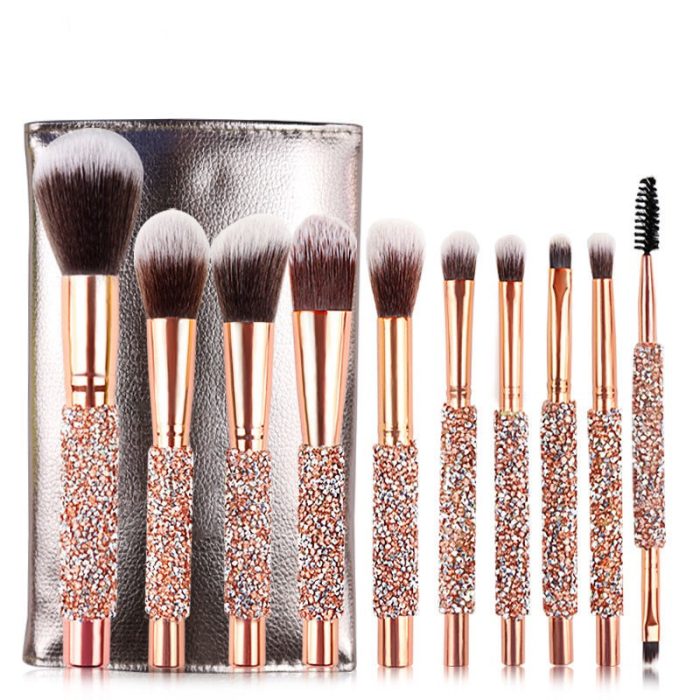 Best Set Of 10 Diamond Handle Makeup Brushes Beauty Tools Makeup - Image 5