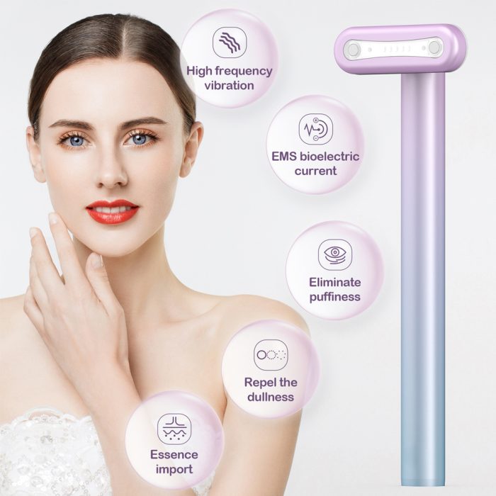 Best Wand Skin Care EMS Micro-current Introduction Rotatable Vibration Face And Neck Massage
