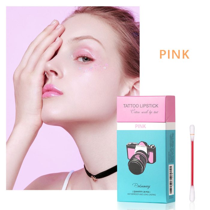 20 Pcs Set Cotton Swab Lipsticks For Outdoor Portable Lipsticks Cosmetics Waterproof Case Lasting Long Cigarette Liquid Lipstick - Image 3
