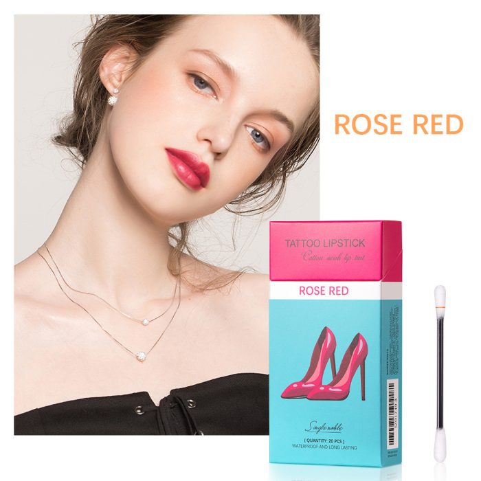 20 Pcs Set Cotton Swab Lipsticks For Outdoor Portable Lipsticks Cosmetics Waterproof Case Lasting Long Cigarette Liquid Lipstick - Image 2