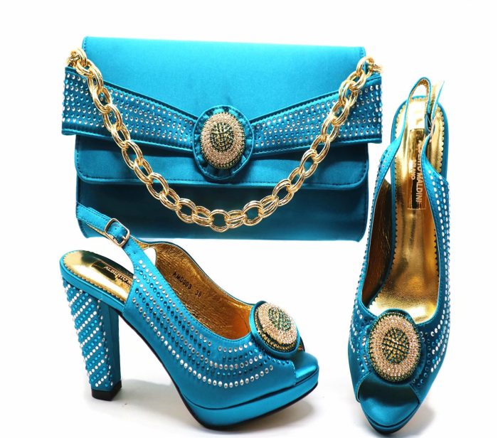 Beautiful Peep Toes Shoes With Handbag Autumn New Arrivals - Image 4