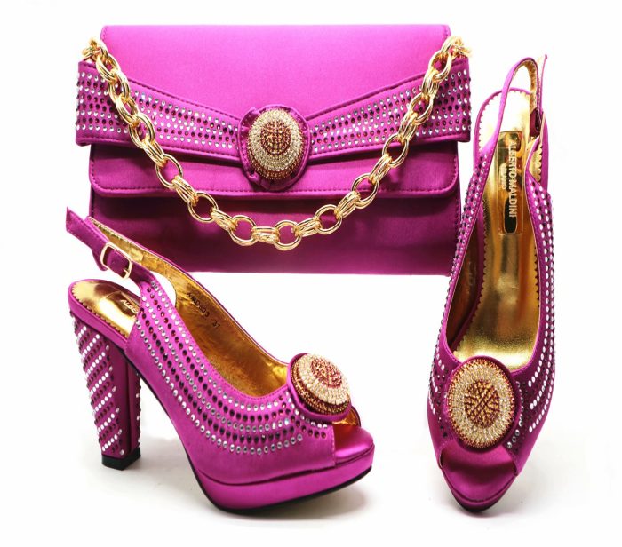 Beautiful Peep Toes Shoes With Handbag Autumn New Arrivals - Image 2