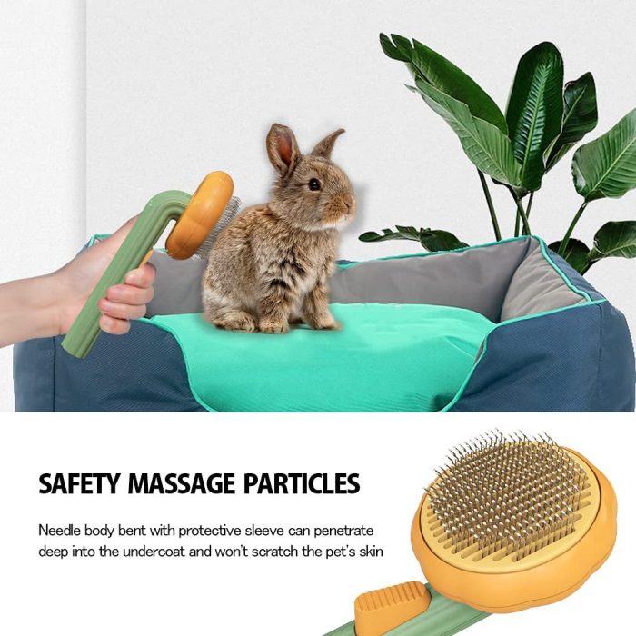 Pet Pumpkin Brush, Pet Grooming Self Cleaning Slicker Brush For Dogs Cats Puppy Rabbit - Image 10