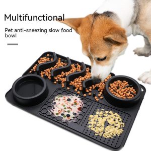 Best Dog Silicone Licking Pad Pet Licking Mat Multifunctional Food Bowl