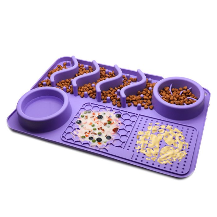 Best Dog Silicone Licking Pad Pet Licking Mat Multifunctional Food Bowl - Image 3