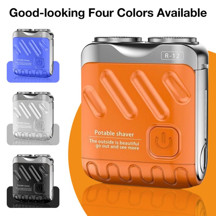 Portable Rotary Dual Ring Electric Shaver Men Travel Mini Shaver - Image 9