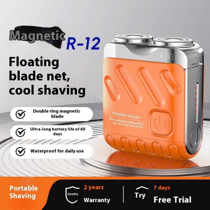 Portable Rotary Dual Ring Electric Shaver Men Travel Mini Shaver - Image 10