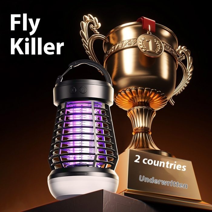 2in1 Mosquito Killer Lamp Electric Fly Catcher USB Rechargeable Electric Mosquito Swatter - Image 3