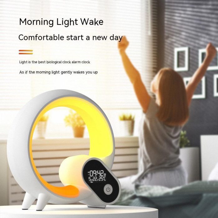 Creative Q Light Analog Sunrise Digital Display Alarm Clock - Image 4
