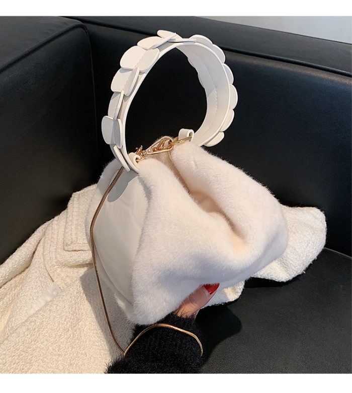 Autumn And Winter Small Furry Crossbody Hand Bag Female Bags - Image 3