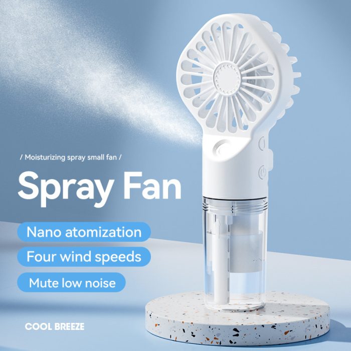 Portable Handheld Spray Fan 4-Speed Water Spray Mist Fan Summer - Image 7