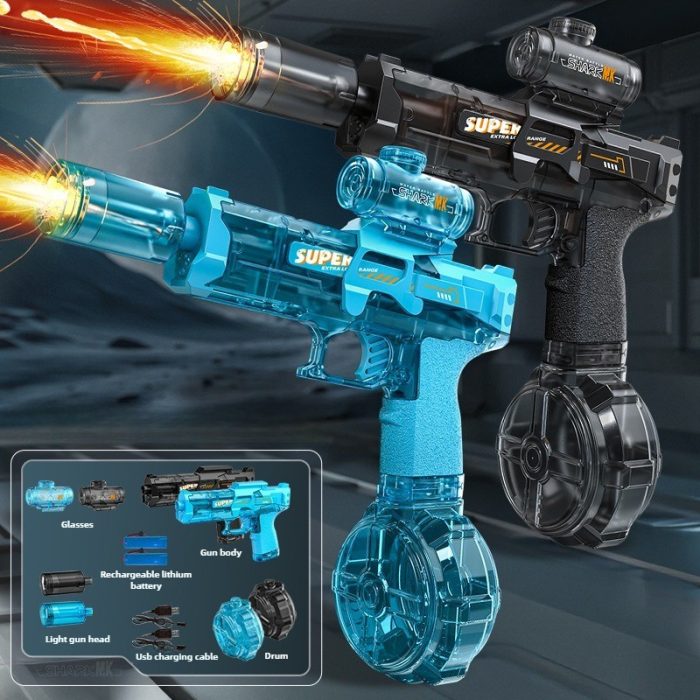 LED Lights Electric Water Guns Children Simulated Shooting Recoi - Image 8