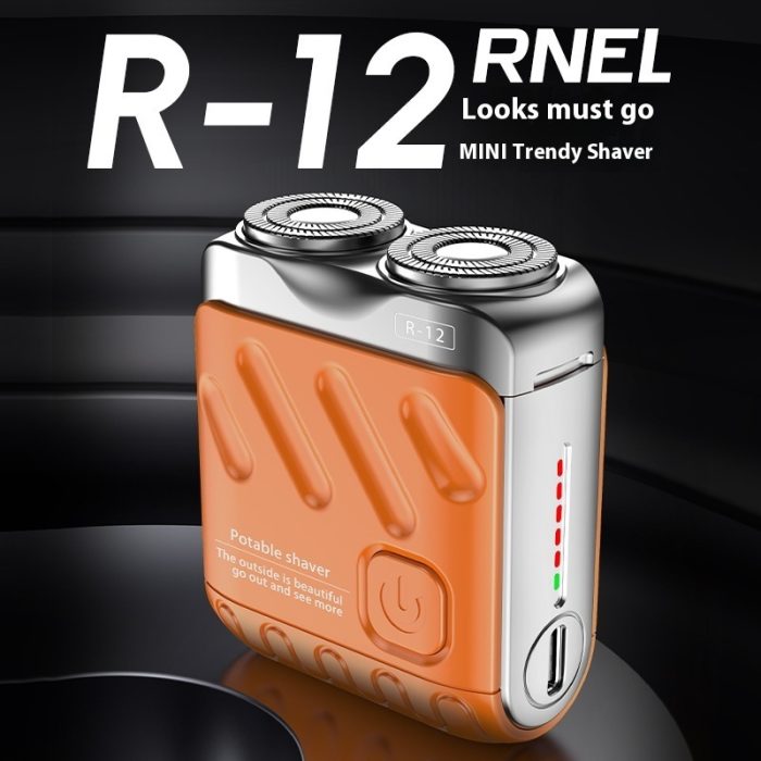 Portable Rotary Dual Ring Electric Shaver Men Travel Mini Shaver - Image 6