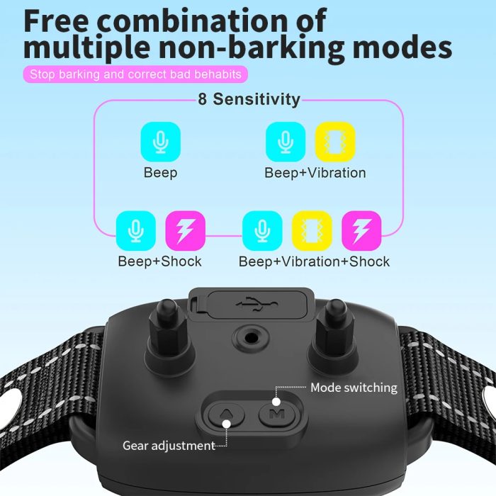 Smart Automatic Anti Barking Dog Collar Waterproof Rechargeable Bark HD - Image 8